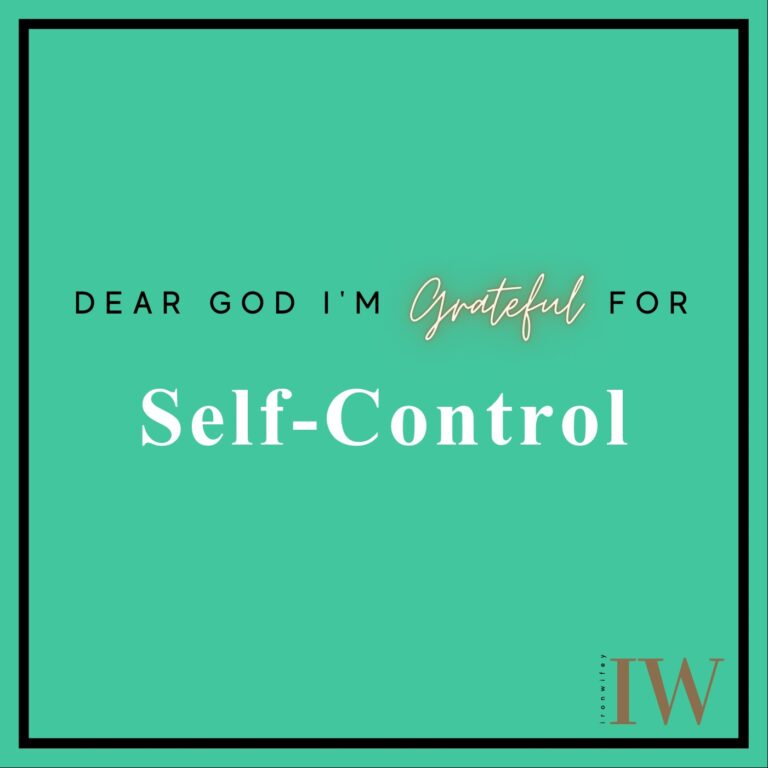 Day #91 – Self Control