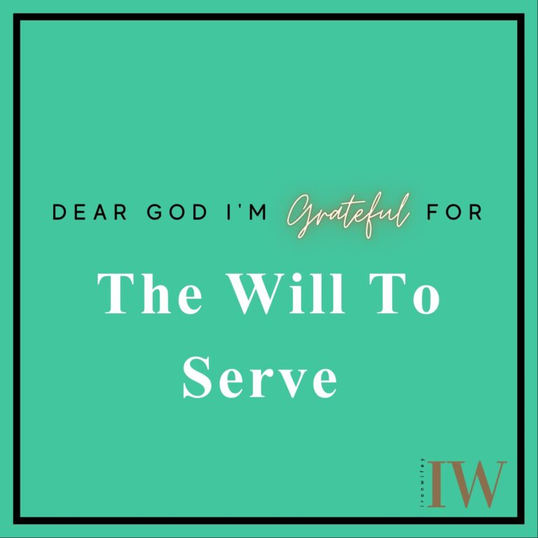 Day #115 – The Will To Serve