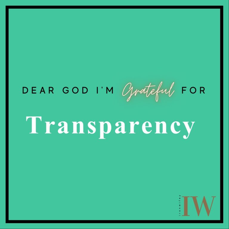 Day #119 – Transparency