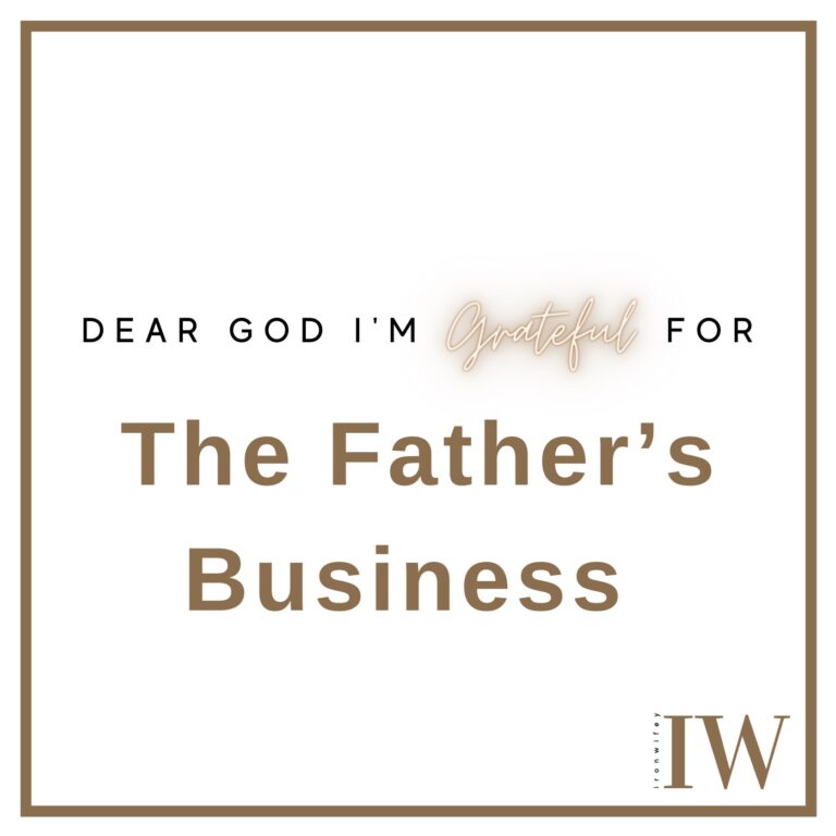 Day #138 – The Father’s Business