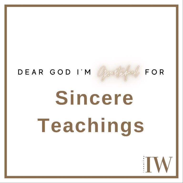 Day #206 – Sincere Teachings