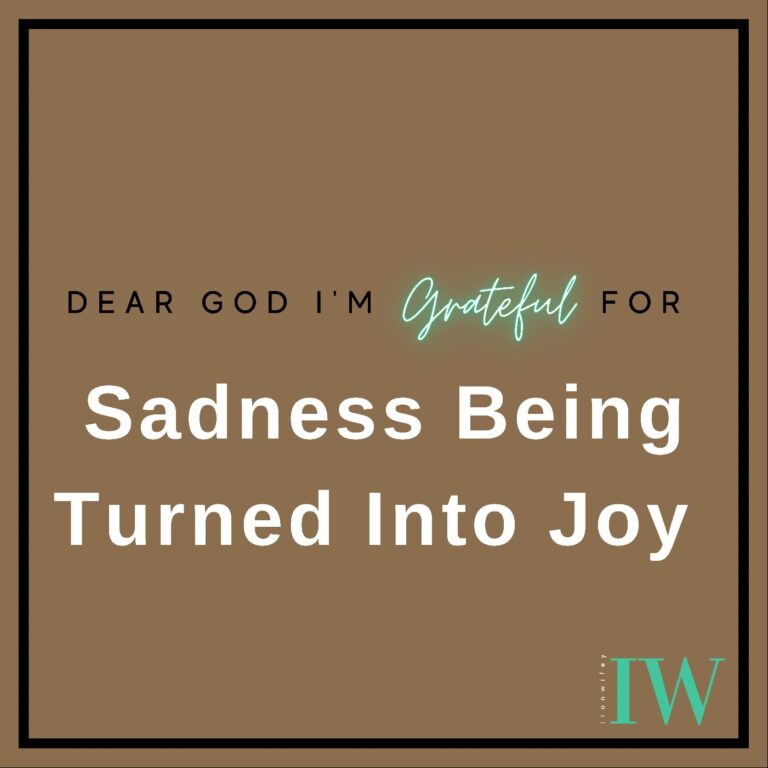 Day #217 – Sadness Being Turned Into Joy