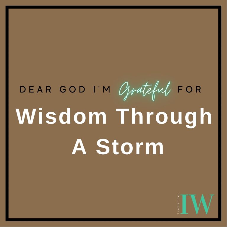 Day #261 – Wisdom Through A Storm