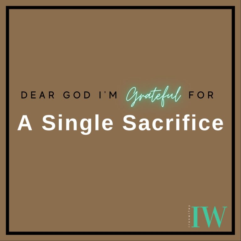 Day #297 – A Single Sacrifice