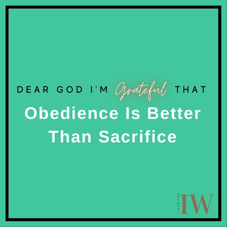 Day #371 – Obedience Is Better Than Sacrifice