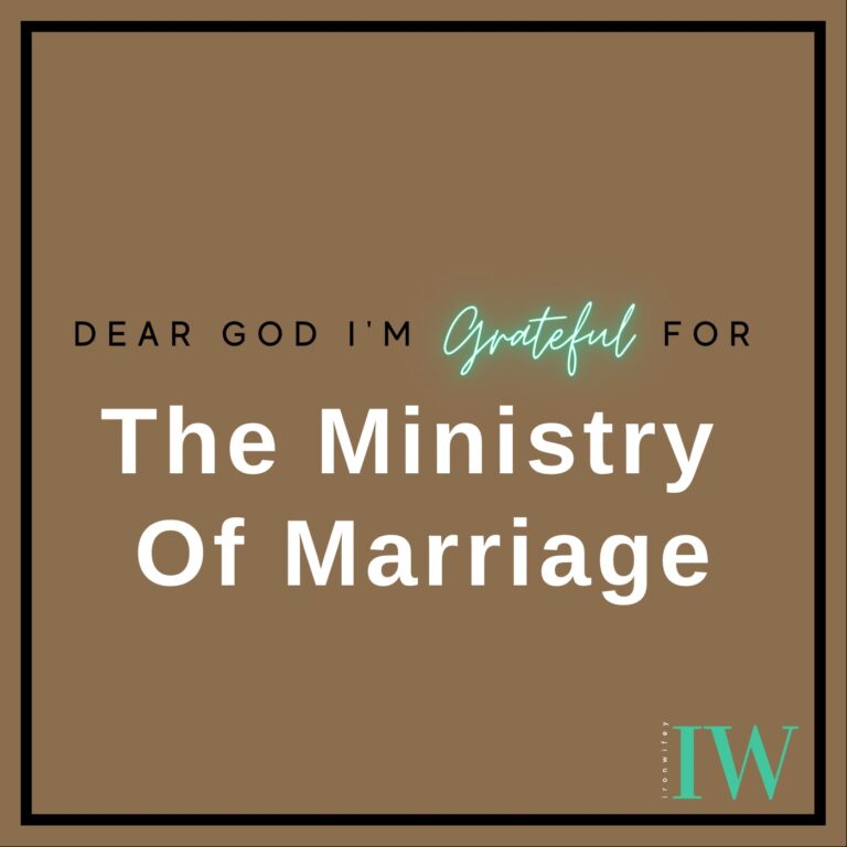 Day #449 – The Ministry Of Marriage