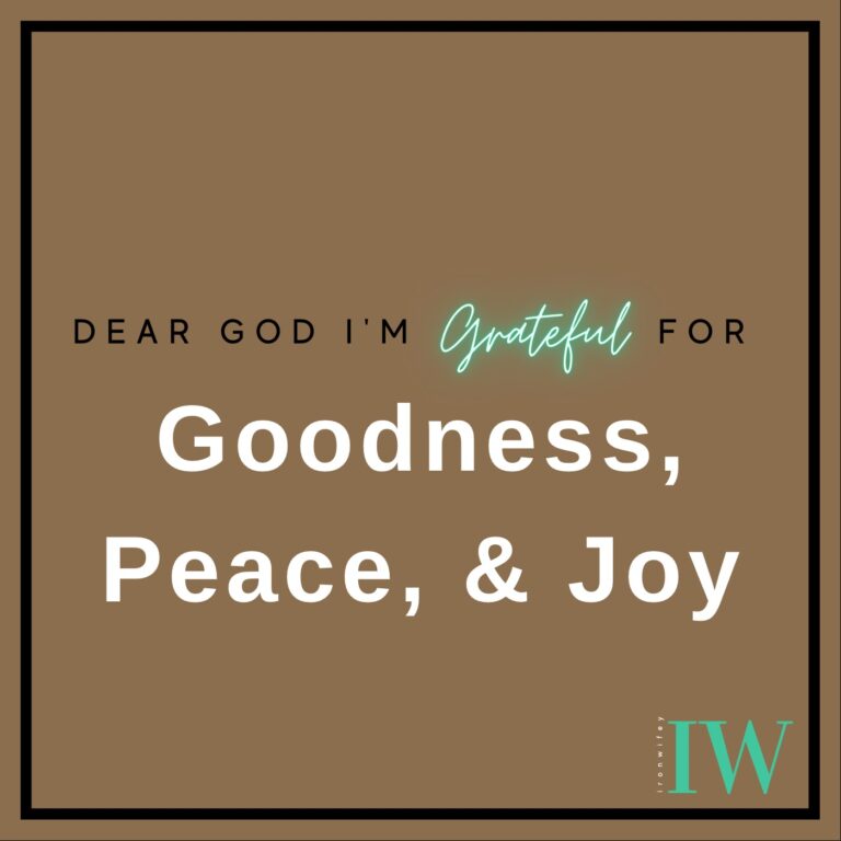 Day #481 – Goodness, Peace, & Joy