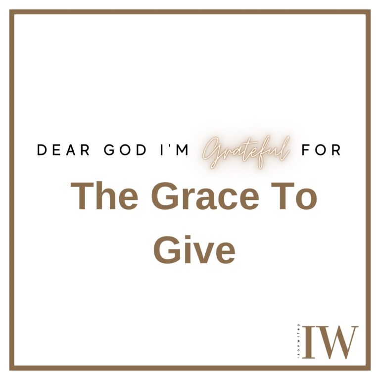 Day #490 – The Grace To Give