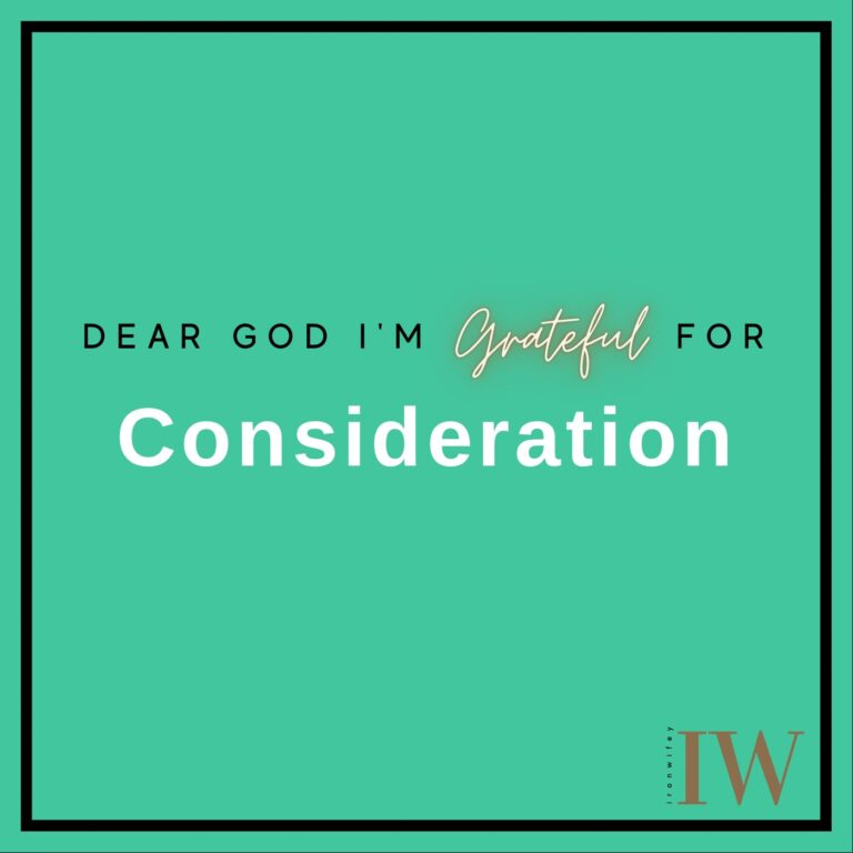 Day #480 – Consideration